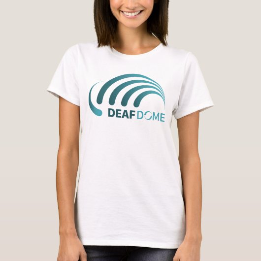 Deaf Dome Tshirt in blauwgroen (Voorkant)