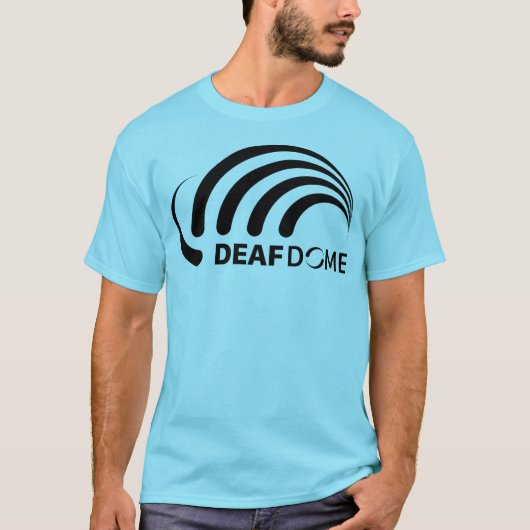 Deaf Dome tshirt zwart logo (Voorkant)