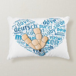 Deaf-Hand - Liebe-Herz Accent Kussen