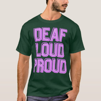 Deaf Loud amp Proud Paars T-shirt