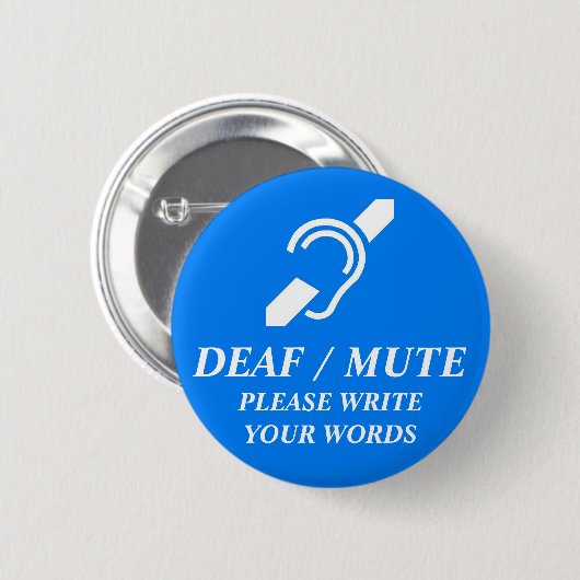 DEAF / MUTE RONDE BUTTON 5,7 CM (Voorkant /achterkant)