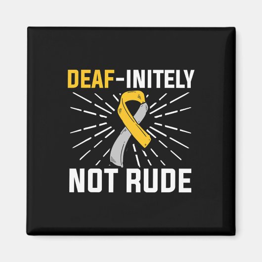 Deaf-oneindig niet onbeleefd. ASL dove gebarentaal Magneet (Voorkant)