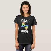 Deaf Pride ASL Awareness Hand Sign Language Deaf P T-shirt (Voorkant volledig)