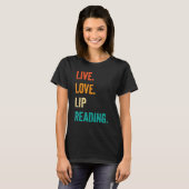 Deaf Pride ASL Gebarentaal Live Liefde Lip Lezen T-shirt (Voorkant volledig)