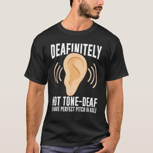 Deaf Pride Awareness ASL Gebarentaal Zeker T-shirt (Voorkant)