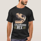 Deaf Pride Cochleair Implantaat Dinosaurus Trex Co T-shirt (Voorkant)