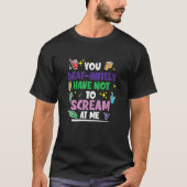 Deaf Pride DeafInitely Have Not To Scream Hand Sig T-shirt (Voorkant)
