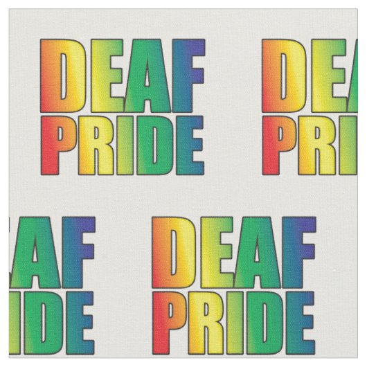 Deaf Pride fabric Stof (Close Up)