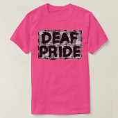 Deaf Pride Grunge T-shirt (Design voorkant)