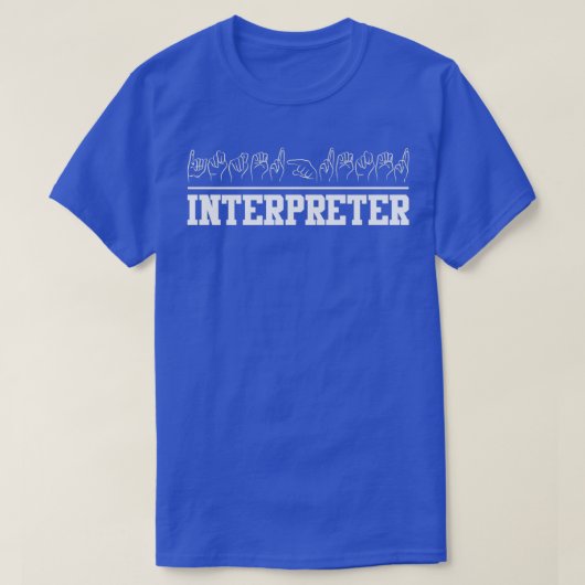 Deaf Pride Interpreter ASL Sign Language T-shirt (Design voorkant)