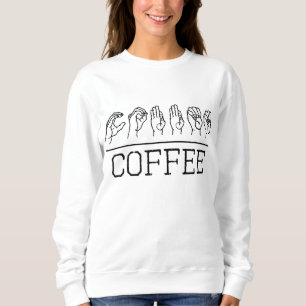Deaf Pride Trendy Koffie Liefde ASL Gebarentaal GI Trui