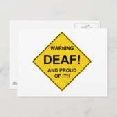 Deaf Proud Briefkaart (Voorkant / Achterkant)