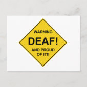 Deaf Proud Briefkaart (Voorkant)
