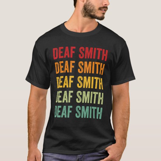 Deaf Smith County Texas Rainbow Text Design T-shirt (Voorkant)