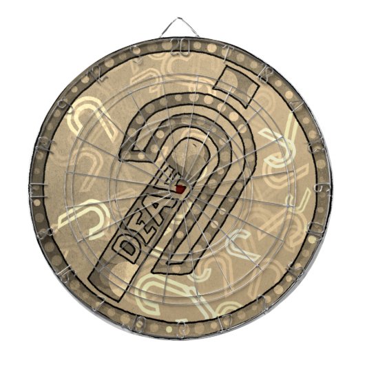 Deaf Symbol English Dartbord (Voorkant)