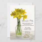 Deaffodils en Pearls General Party Invitation Kaart (Voorkant)