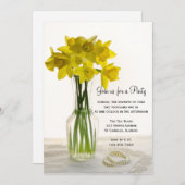 Deaffodils en Pearls General Party Invitation Kaart (Voorkant / Achterkant)