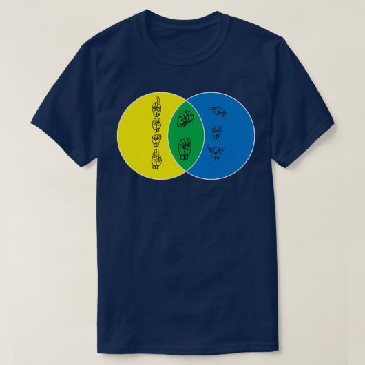 DeafGayMe Venn Diagram T-shirt (Design voorkant)