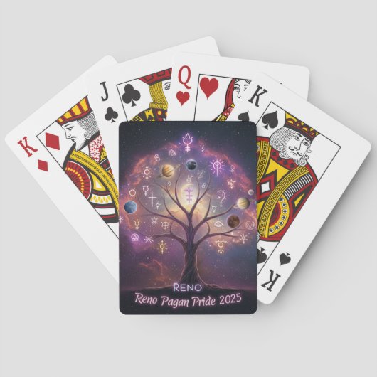 Deal a Hand of Pride: Reno Pagan Pride Speelauto Pokerkaarten (Achterkant)