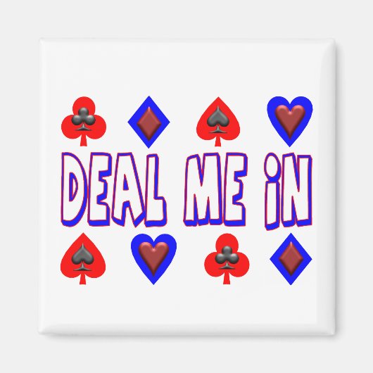 Deal me in kaarten spelen magneet (Voorkant)