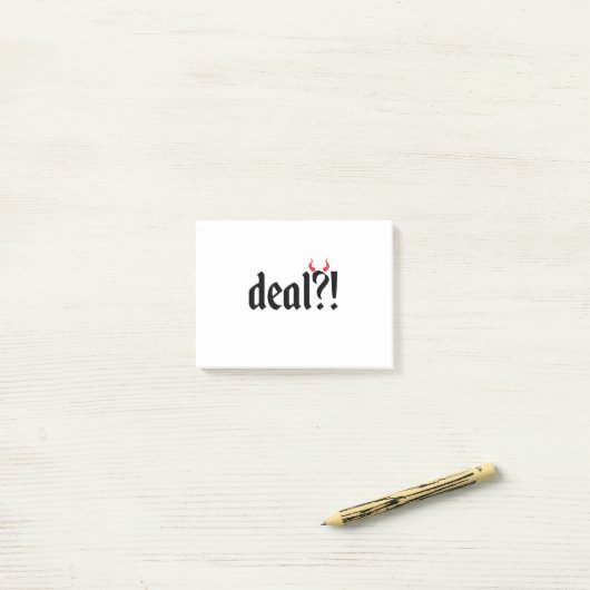 deal met duivel post-it® notes (Op bureau)