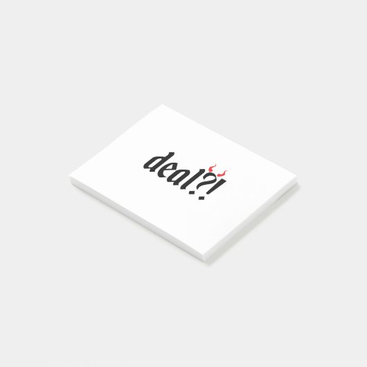 deal met duivel post-it® notes (Schuin)