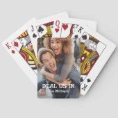 Deal ons in Familie Foto Aangepaste tekst Pokerkaarten (Achterkant)