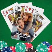 Deal ons in Familie Foto Aangepaste tekst Pokerkaarten