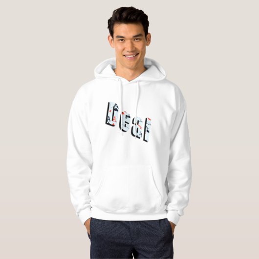 Deal, Poker Logo, Mannen Witte Hoodie (Voorkant volledig)