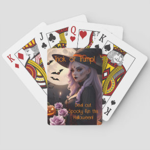 Deal Uit Hekserige Halloween Feestspelletjes Nacht Pokerkaarten