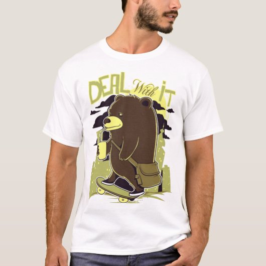Deal With It Bear T-Shirt (Voorkant)