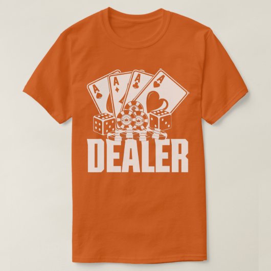 Dealer Poker Dealer Funny Poker  T-shirt (Design voorkant)
