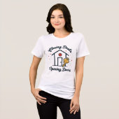 Deals sluiten, deuren openen Makelaar Tri-Blend Shirt (Voorkant volledig)