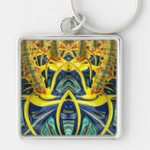 DEAN ~ Blue Aqua Red Green Yellow GLOSSY ~ Sleutelhanger (Voorkant)