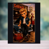Dean Chibi Rockabilly Acryl Bord (Neutraal)