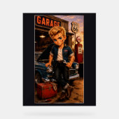 Dean Chibi Rockabilly Acryl Bord (Voorkant)