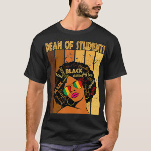 Dean of Studenten Afro African American Black Hist T-shirt
