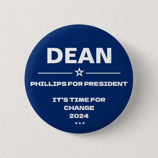 Dean Phillips voor President Slogan 2024 Ronde Button 5,7 Cm (Voorkant)