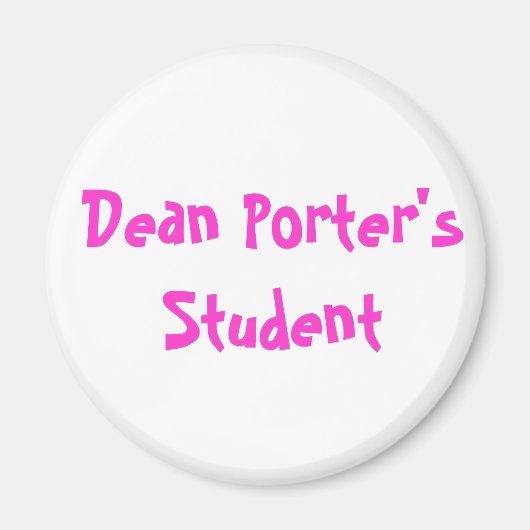 Dean Porter's student Magneet (Voorkant)