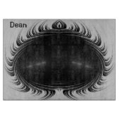 DEAN ~ Startend black white original fractal Snijplank (Voorkant)