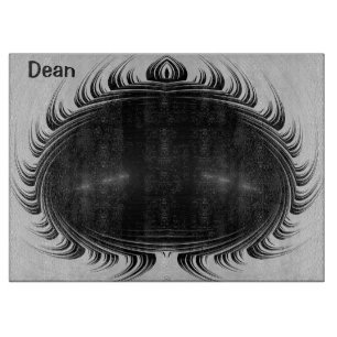 DEAN ~ Startend black white original fractal Snijplank