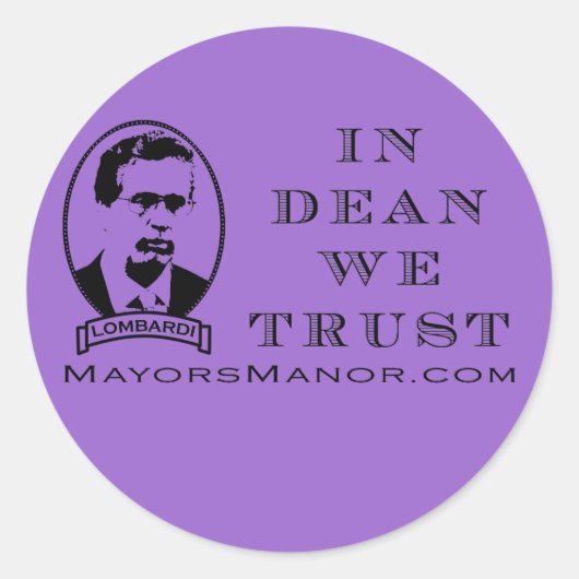 Dean - Stick het! Ronde Sticker (Voorkant)