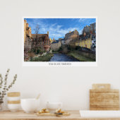 Dean Village, Edinburgh, Schotland Poster (Keuken)