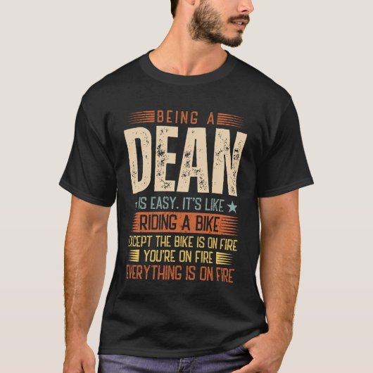 Dean zijn is makkelijk t-shirt (Voorkant)