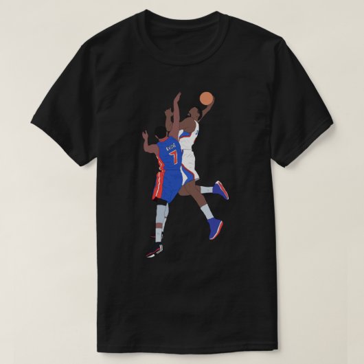 DeAndre Jordan Dunk on Brandon Knight Sticker T-shirt (Design voorkant)