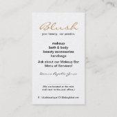 Deanna Custom Order Visitekaartje (Achterkant)