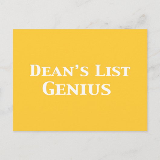 Dean's List Genius Gifts Briefkaart (Voorkant)
