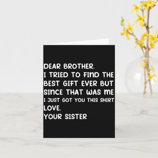 Dear Brother I Tried To Find The Ever But Since Wa Kaart (Gele Bloem)