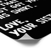 Dear Brother Quote Funny Sibling Humor Joke From S Poster (Hoek)