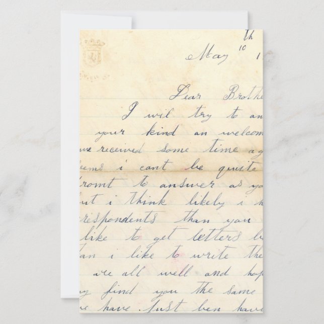 Dear Brother Scrapbook Paper (Voorkant)